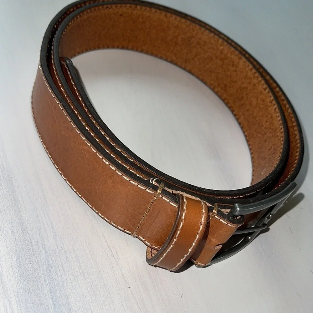 Timberland Men's Classic Leather Jean Belt 4cm Wide